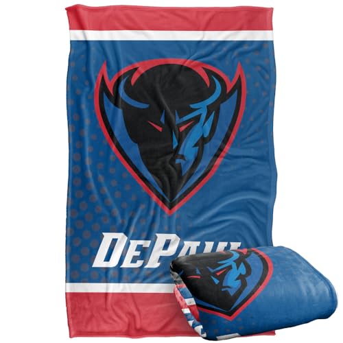 DePaul University Blue Demons Blanket, 36"x58", Logo Dots, Silky Touch Super Soft Throw