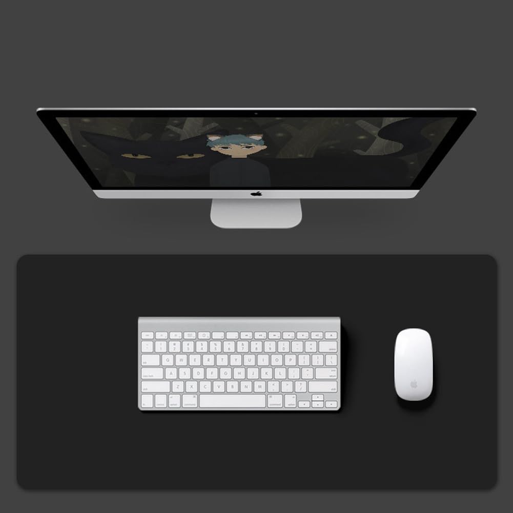 PU Leather Desk Mat Office Waterproof Desk Pad,Non-Slip Laptop Mat Table Mat Desk Writing Pad,Easy Clean Desk Protector for Office Home School (Black,100x60cm)