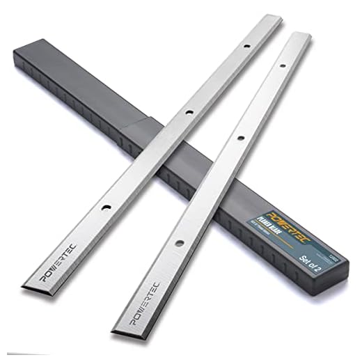POWERTEC 13 Inch Planer Blades for Delta 22-580, 22-555, Grizzly G0689, Craftsman 21743, POWERTEC PL1300, Steel City 40100 Planer, Replacement for Delta 22-549 Planer Knives, Set of 2 (12802V)