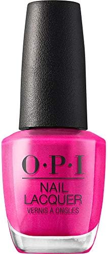 OPI Nail Lacquer La Paz-itively Hot | Opaque Bright Pink Pearl Chip Resistant Nail Polish | Fast Drying, Streak Free