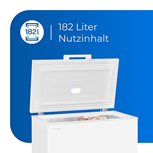 Foto von Exquisit Gefriertruhe GT200-HE-010E weiss | Standgerät | 182 l Volumen | elektronische Steuerung | Display | Weiss