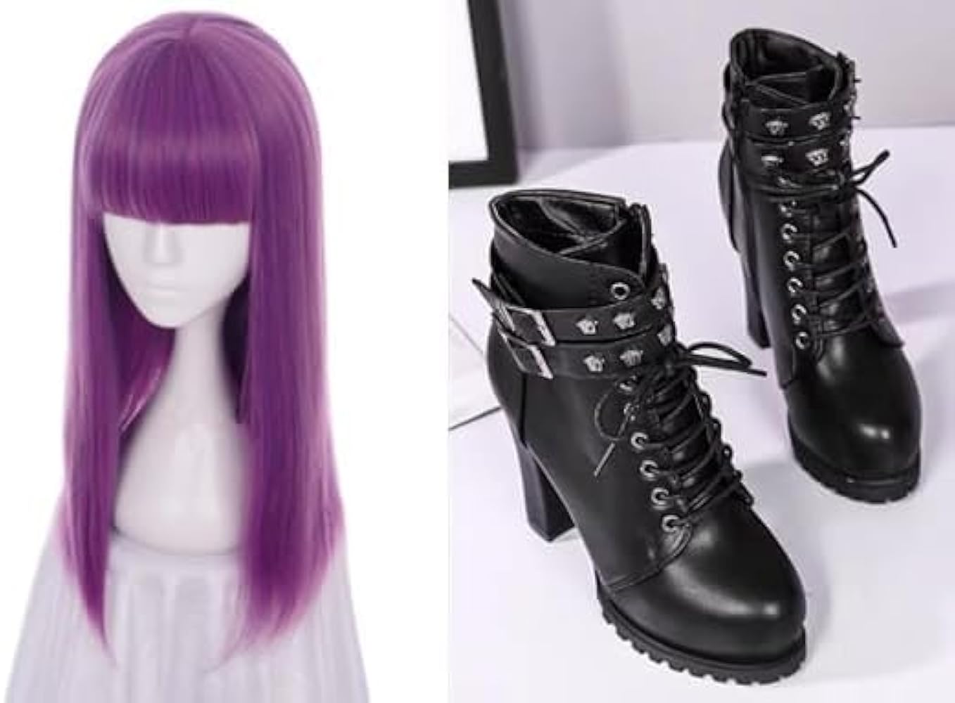 Amazon.co.jp: Dハロ ディセンダント マル コスプレwig+靴 : ホビー