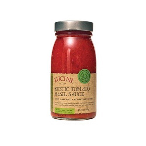 Lucini Rustic Tomato Basil Sauce - 25.5 oz (Pack of 4)USDA Organic
