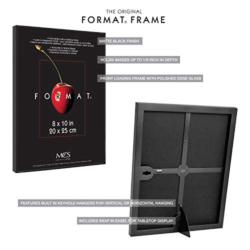 MCS Format 8x10 Picture Frame Black, Gallery Wall Vertical & Horizontal Wall Hanging Picture Frame for Photos & Art Prints (6-Pack) by MCS - Image 4