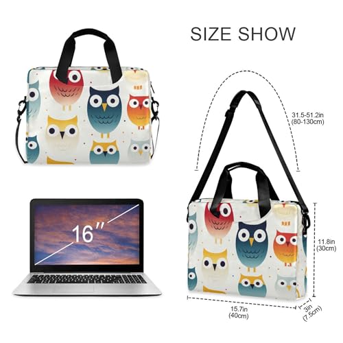 Bolso Cute Rainbow Owl para Portátil 13-15.6 Pulgadas miniatura 4