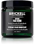 Brickell Men's Renewing Face Scrub for Men, Natural and Organic Deep Exfoliating Facial Scrub Formulated with Jojoba Beads, Coffee Extract and Pumice, 118 ml, Scented