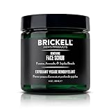 Brickell Men's Renewing Face Scrub for Men, Deep Exfoliating Facial Scrub Formulated with Pumice, Caffeine and Jojoba Beads, 4 Ounce, Scented