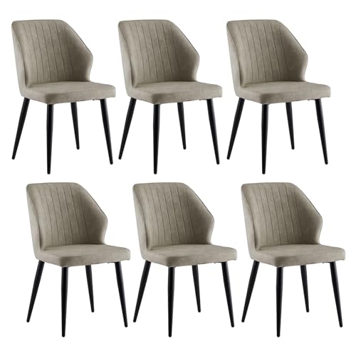 CLIPOP Faux Leather Dining Chairs Set of 6