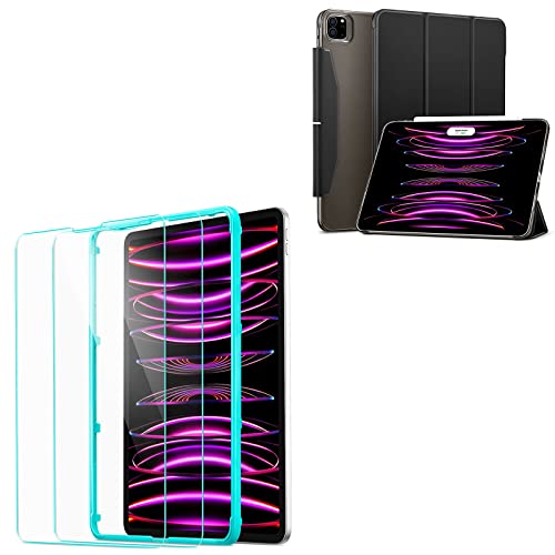 Esr Tempered-Glass Screen Protector And Trifold Case Compatible With Ipad Pro 12.9 Inch (2022/2021), Scratch Resistant, 2 Pack #TOP19