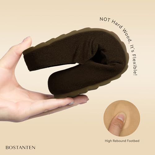 Image of BOSTANTEN Clogs for Women Wide Width Comfortable Suede Mules with Soft Footbed and Arch Support, Cute Slip On Potato Shoes