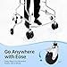 Adult Standing Walker for Seniors, Hemiplegia Rehabilitation Standing Frame, Lower Limb Training Walking Aid with Seat and Wheels, Suitable for People 58-71 in, withstands 220 lbs