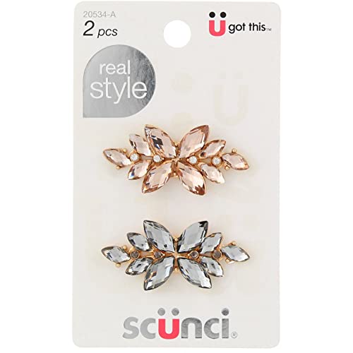 Pasador de pelo metálico Scunci Jean Wire de horquilla resistente pack de 2