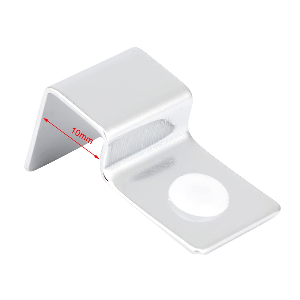Acouto Clips Support Couvercle Verre Aquarium, Acier Inoxydable, 10 mm, Lot de 4 pièces, Fixation sécurisée, Entretien Aquarium