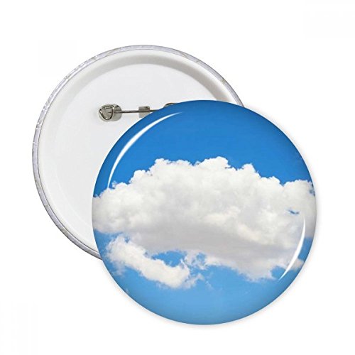 Badge bouton bleu ciel et nuage blanc pour une idée cadeau originale