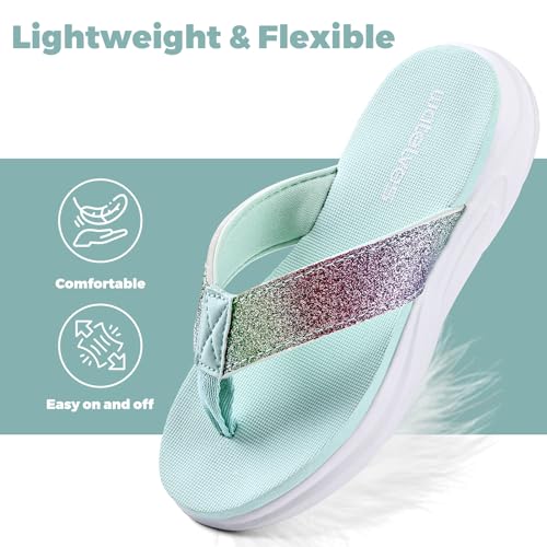 Image of WateLves Girls Flip Flops Non-Slip Casual Thong Sandals Summer Sandal Shoes for Beach Swim Pool (Little Kid /Big Kid)
