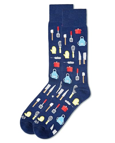 MeMoi Men's Kitchen Crew Rayan Blend Novelty Crew Sock2
