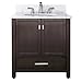 Avanity MODERO-VS36 Modero 36" Wood Vanity Set with Stone Top and Single Basin U, Espresso/White Carerra Top