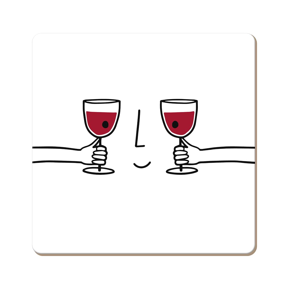 Grafik Werkstatt Funny Cork Coaster | Wine Face