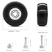 Pizsieat 4 Stück Kofferrollen Ersatzrollen Koffer Rollen Ersatz 40 x 18mm Gummi Gepäck Ersatzräder Gepäckkoffer Räder Ersatz Wheels mit Kugellager Ersatzteile Reparatur Set für Trolley Koffer Gepäck