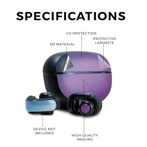 Image of Skin Compatible with Bose Ultra Open Earbuds - Purple Fog - Premium 3M Vinyl Protective Wrap Decal Cover - Easy to Apply | Crafted in The USA by MightySkins