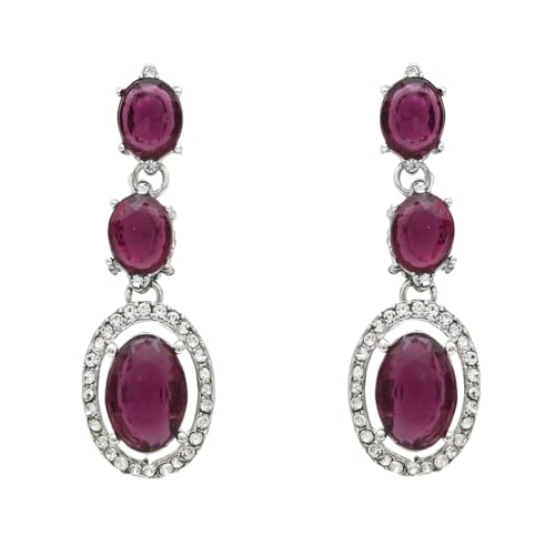 Image of I Jewels Silver Plated Stylish Design Crystal Diamond Necklace With Earrings & Maang Tikka Jewellery Set for Women