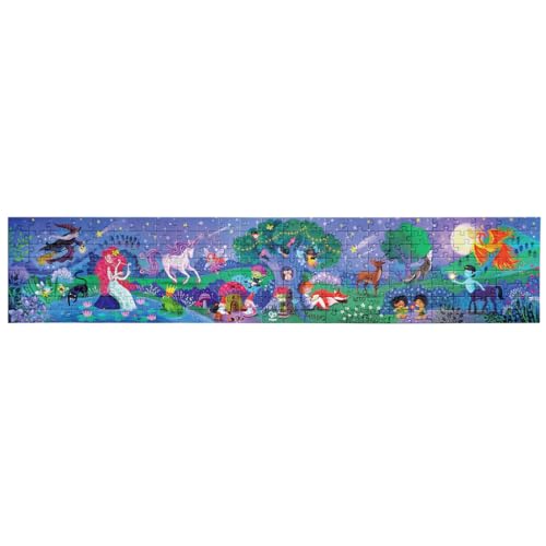 Hape Magic Forest Puzzle 1.5 Meter Long | 200 Pieces Colorful Giant Glow-in-The-Dark Enchanted Jigsaw, for Children 6+ Years by Hape - Used condition - US$20.30