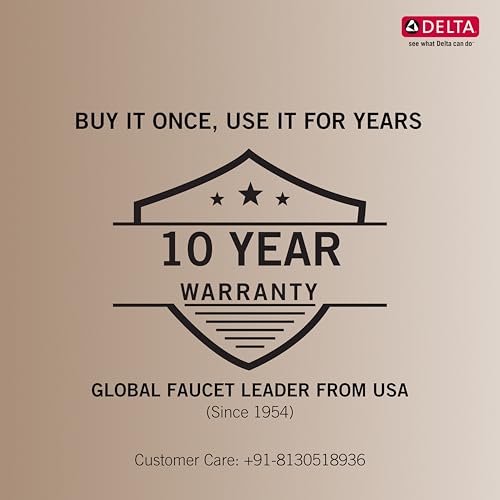 Image of Delta Faucet Wall Mount Kitchen Sink Faucet Mixer I 10 Year Warranty I Aerated Foam Flow Kitchen Faucet I Sink Tap with 360 Spout Rotation I Kami Kitchen Sink Tap I Chrome I 33904