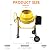 HIGOSPRO Portable 4.2 Cu Ft Concrete Cement Mixer, 3/5 Hp Electric Mixer Machine with Wheel & 120L Freestanding Barrow Machine, Portable Cement Mixing Machine for Stucco, Mortar Seeds