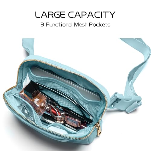 Image of Gitus Gifts for 8 9 10 11 12 Year Old Girls Belt Bag Fanny Pack Crossbody Bags with Initial Letter Patch Cute Stuff Birthday Gifts for Teen Girls Women Personalized Trend Stuff (Icing Blue-Z)
