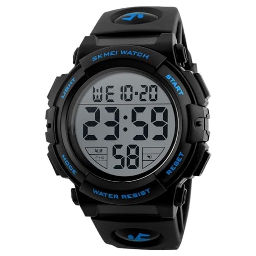 Multifunctional sports watch men's children's student electronic watch (1258 blue)