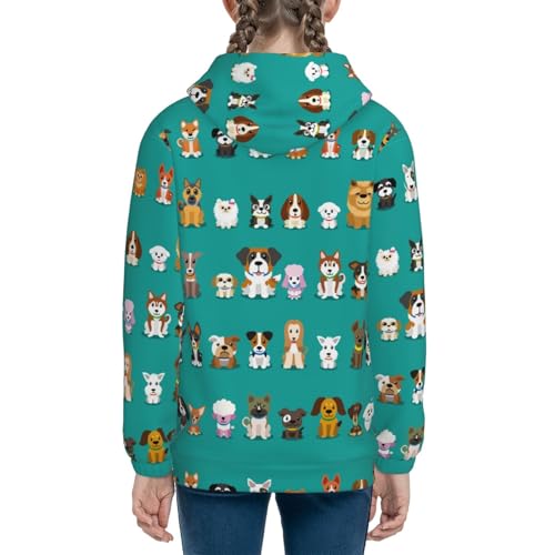Cartoon Dogs Kids Pullover Hoodies Boys Sweatshirts Girls Athletic Clothes with Pocket4