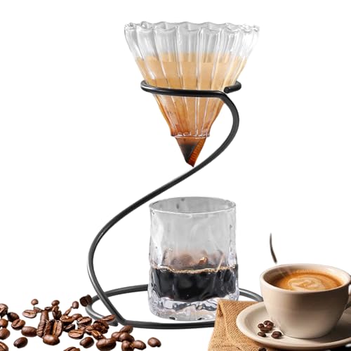 Verter sobre el soporte de la cafetera – Filtro de goteo de café Portavasos Soporte de Metal, Soporte De Gota Ajustable Marco Estable Para La Cerveza Encimera De Café | Estati Manual de Accesorios De