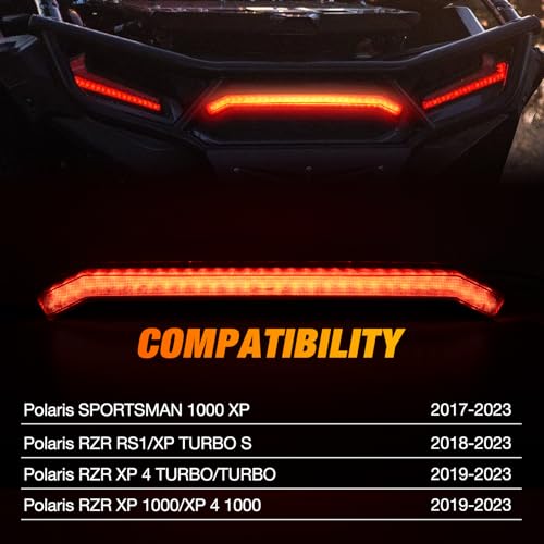 Image of Nilight UTV Center Tail Light Rear Taillight LED Brake Lights Red Compatible with Polaris RZR XP1000 Turbo Sportsman Accessories 2019 2020 2021 2022 2023