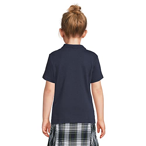 Lands' End School Uniform Girls Short Sleeve Feminine Fit Interlock Polo Shirt2