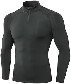 compression shirt Camisa masculina de manga comprida, quente e justa, camisa de corrida, camisa de treinamento esportivo