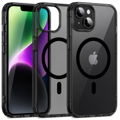 Image of VONZEE Anti Scratch Semi Translucent Cover for iPhone 15 Case, Premium PC + TPU Phone Cases Drop Proof, Slim Anti Yellowing Never Yellowing Shockproof