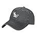 Wisedeal Women's Floral Cat Hat for Cat Lovers, Vintage Distressed Washed Adjustable Baseball Cap for Men and Women Deep Heather