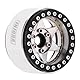 INJORA 1.9 Beadlock Felge - 143g Super Heavy Messing & Aluminium Deep Dish Felge für 1/10 RC Crawler SCX10 TRX4 VS4-10 Gen8,Silber