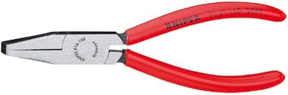 KNIPEX Glass Trimming Pliers-Flat Nose,Red