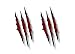 2 Red Ripped Claw Marks 9" Vinyl Sticker Decals Raptor Jurassic Dinosaur Monster Scratches Park Renegade Decal Stickers (Red 9'')
