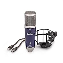Professional USB Mic for Home Recording, Internet Radio and Streaming Clear and Transparent Audio Reproduction Plug-And-Play Operation Compatible with Windows And OSX Built In Headphone Output and Handy Mute Button