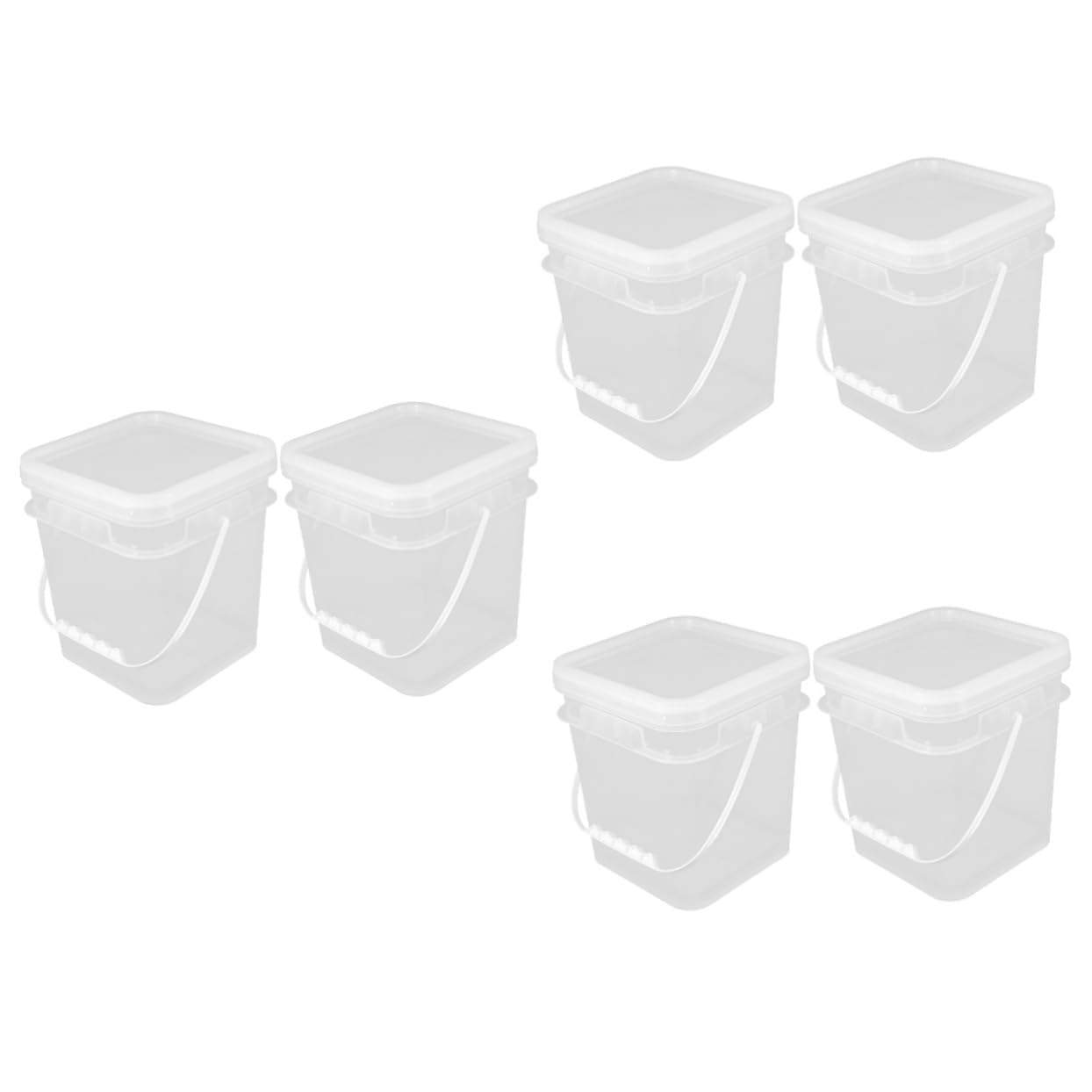 Cabilock 3 Juegos Bote De Pintura Lata De Pintura con Asa Latas De Pintura Óleo Balde De Plástico para Pintar. Barril De Plástico para Pintar. Cubo De Recubrimientos Abs 2 Piezas * 3