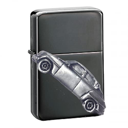 Briquet essence noir Saab 96 Rally voiture suédoise rechargeable ref235