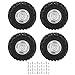 Pneu de Voiture RC, Pneu de Roue RC Pneu RC, pneus de Roue Pneu en Caoutchouc pneus en Caoutchouc pour 1/10 échelle RC Voiture Tout-Terrain 1/10 échelle RC Chenille
