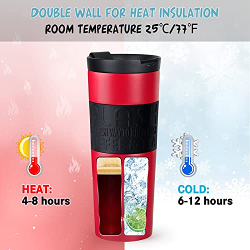 HASAGEI Travel Mugs for Hot Drinks 600ml Insulated Coffee Mug with Leakproof Lid BPA-Free Coffee Travel Mug - Image 2