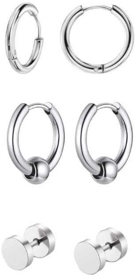 MEENAZ Earrings men boyfriend girls women gents ear studs for men Stainless Steel Piercing Clip on Screw Bali Pierced Hoop Stud Huggie Magnetic earrings for boys silver black gold blue boys earrings (B0BBJ1KXNG) Amazon Price History, Amazon Price Tracker