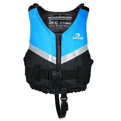 Owntop Swim Jacket Adults, Ultra Thin Swim Vest Mens, Comfortable Crotch Strap Buckles Zipper, Swimming Training, Kayak, Boating, Watersports (Blue, XL/XXL) - image 8