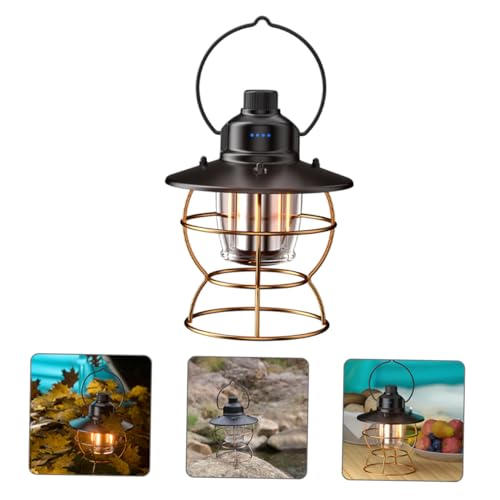 Lampe camping LED rechargeable vintage portable multifonction avec port USB
