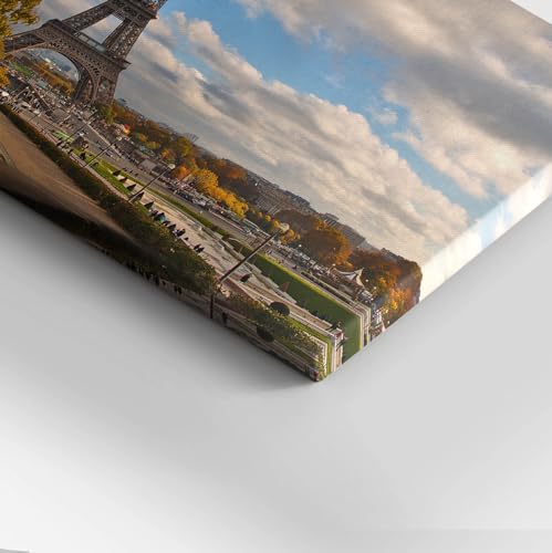 Tableau Murale d'art Tour Eiffel Automne Fine Art sur Toile Wallfluent