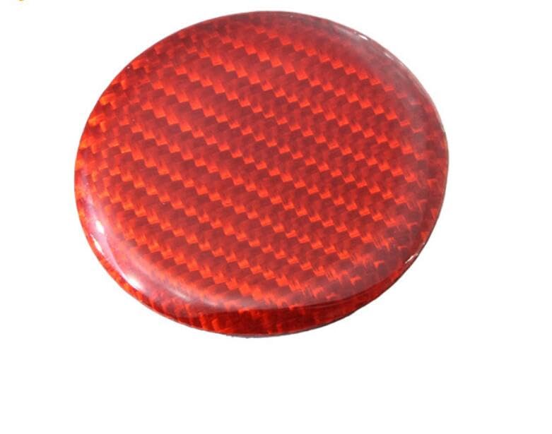 Image of Car Multimedia Audio knob Carbon Fiber Decal Decorative Accessories Compatible with Cadillac XT4 XT5 CT4 CT5 CT6 (red)